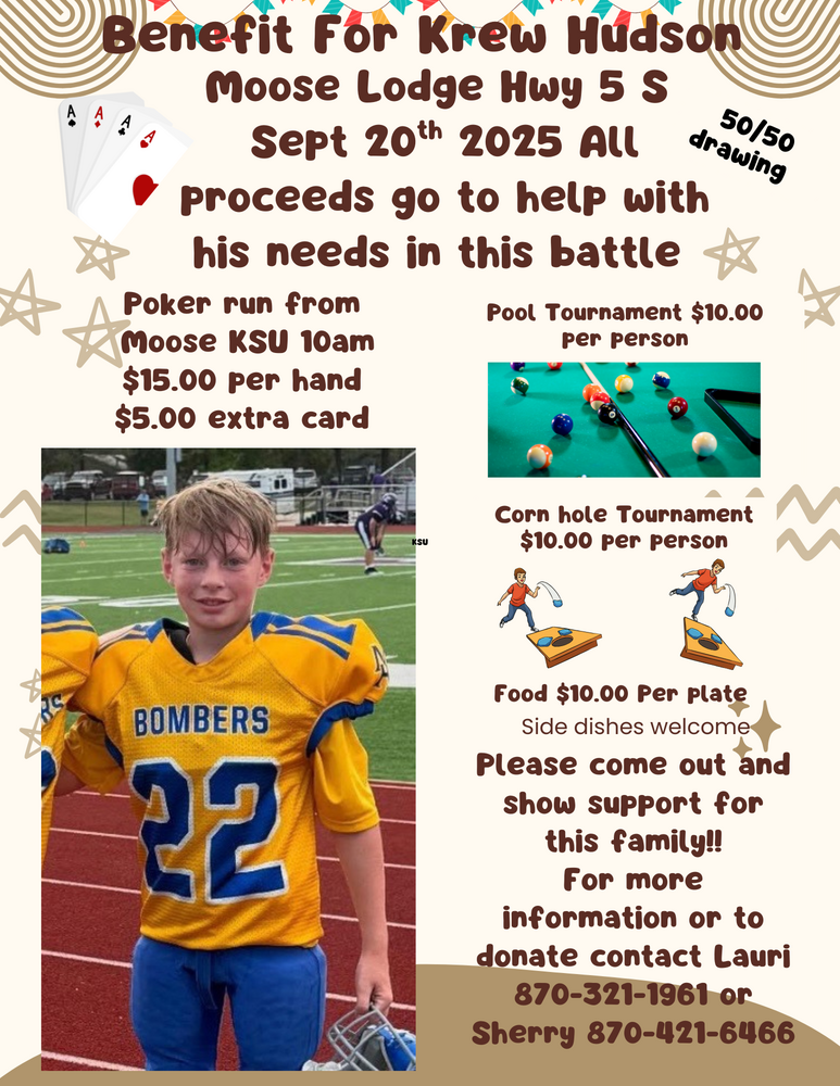 Benefit for Krew Hudson